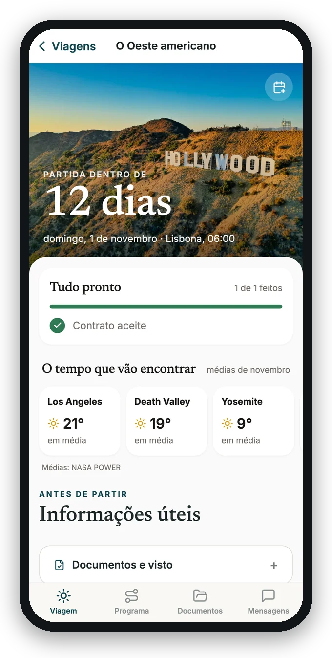 «Viagem» antes da partida: a contagem decrescente e o que falta