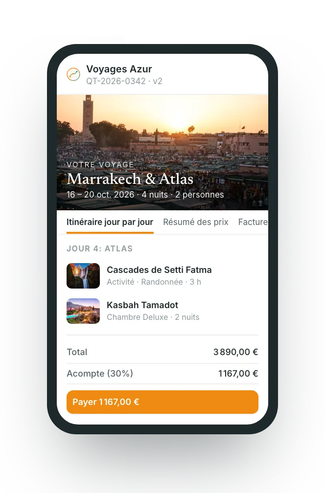 Le portail démo en français : Marrakech et l’Atlas