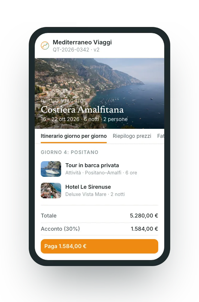 Il portale demo in italiano: Costiera Amalfitana