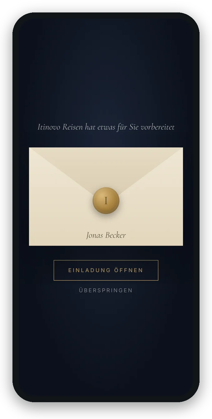 Das Kundenportal auf dem Handy im Layout Luxus