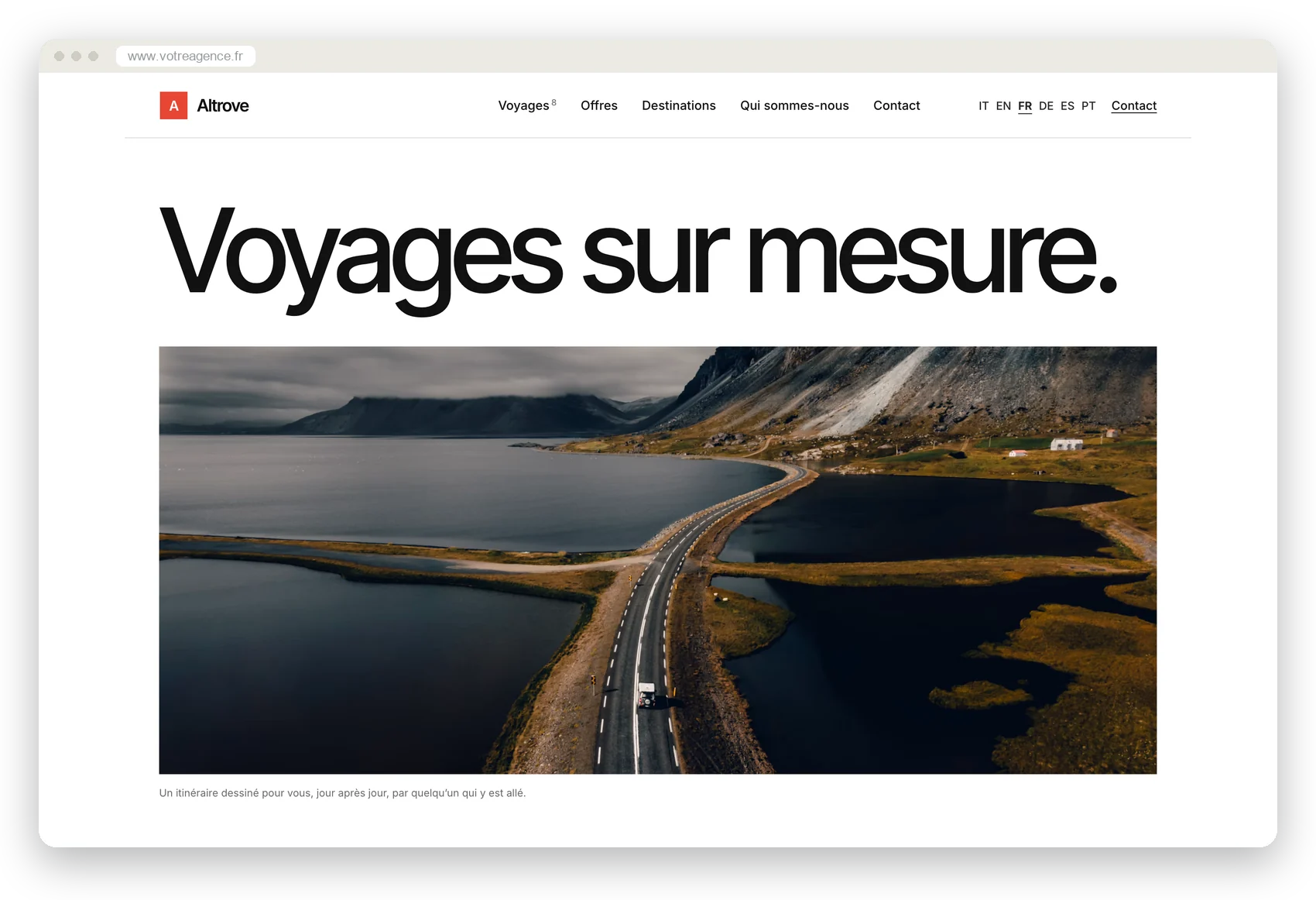 Le site de démonstration en style Minimal, sur ordinateur